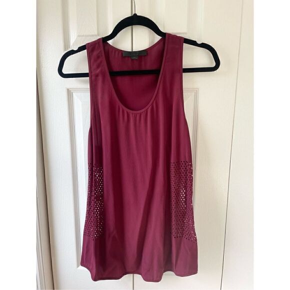 Alexander Wang Silk Burgundy Sleeveless Blouse - Picture 1 of 5